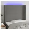 Image de Hoofdbord LED 93x16x118/128 cm stof donkergrijs3123751