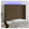 Image de Hoofdbord LED 103x16x118/128 cm stof donkerbruin3123761