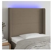 Image de Hoofdbord LED 103x16x118/128 cm stof taupe3123762