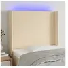 Image de Hoofdbord LED 103x16x118/128 cm stof cràmekleurig3123763