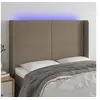Image de Hoofdbord LED 147x16x118/128 cm stof taupe3123770