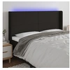 Image de Hoofdbord LED 163x16x118/128 cm stof zwart3123776