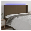 Image de Hoofdbord LED 163x16x118/128 cm stof donkerbruin3123777