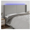 Image de Hoofdbord LED 183x16x118/128 cm stof lichtgrijs3123782
