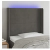 Image de Hoofdbord LED 83x16x118/128 cm fluweel donkergrijs3123799