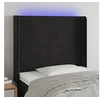 Image de Hoofdbord LED 83x16x118/128 cm fluweel zwart3123800