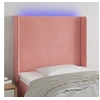 Image de Hoofdbord LED 83x16x118/128 cm fluweel roze3123803