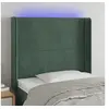 Image de Hoofdbord LED 93x16x118/128 cm fluweel donkergroen3123807