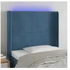 Image de Hoofdbord LED 93x16x118/128 cm fluweel donkerblauw3123808