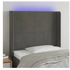 Image de Hoofdbord LED 103x16x118/128 cm fluweel donkergrijs3123811