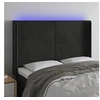 Image de Hoofdbord LED 147x16x118/128 cm fluweel zwart3123818
