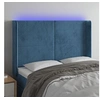 Image de Hoofdbord LED 147x16x118/128 cm fluweel donkerblauw3123820