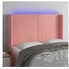 Image de Hoofdbord LED 147x16x118/128 cm fluweel roze3123821