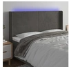 Image de Hoofdbord LED 163x16x118/128 cm fluweel donkergrijs3123823