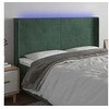 Image de Hoofdbord LED 163x16x118/128 cm fluweel donkergroen3123825