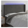 Image de Hoofdbord LED 183x16x118/128 cm fluweel donkergrijs3123829