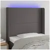 Image de Hoofdbord LED 83x16x118/128 cm kunstleer grijs3123844