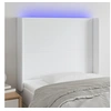 Image de Hoofdbord LED 93x16x118/128 cm kunstleer wit3123847