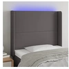 Image de Hoofdbord LED 93x16x118/128 cm kunstleer grijs3123850