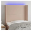 Image de Hoofdbord LED 103x16x118/128 cm kunstleer cappuccinokleurig3123857