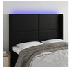Image de Hoofdbord LED 147x16x118/128 cm kunstleer zwart3123858