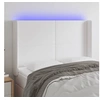 Image de Hoofdbord LED 147x16x118/128 cm kunstleer wit3123859