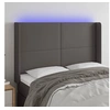 Image de Hoofdbord LED 147x16x118/128 cm kunstleer grijs3123862