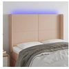 Image de Hoofdbord LED 147x16x118/128 cm kunstleer cappuccinokleurig3123863