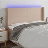 Image de Hoofdbord LED 163x16x118/128 cm kunstleer cappuccinokleurig3123869