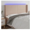 Image de Hoofdbord LED 183x16x118/128 cm kunstleer cappuccinokleurig3123875