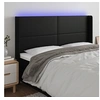 Image de Hoofdbord LED 203x16x118/128 cm kunstleer zwart3123876
