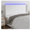 Image de Hoofdbord LED 203x16x118/128 cm kunstleer wit3123877