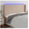 Image de Hoofdbord LED 203x16x118/128 cm kunstleer cappuccinokleurig3123881