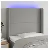 Image de Hoofdbord LED 93x16x118/128 cm stof lichtgrijs3123890