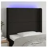 Image de Hoofdbord LED 93x16x118/128 cm stof zwart3123892