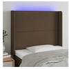 Image de Hoofdbord LED 93x16x118/128 cm stof donkerbruin3123893