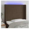 Image de Hoofdbord LED 103x16x118/128 cm stof donkerbruin3123901