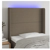 Image de Hoofdbord LED 103x16x118/128 cm stof taupe3123902