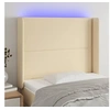 Image de Hoofdbord LED 103x16x118/128 cm stof crï¿½mekleurig3123903