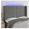 Image de Hoofdbord LED 147x16x118/128 cm stof donkergrijs3123907