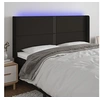 Image de Hoofdbord LED 163x16x118/128 cm stof zwart3123916