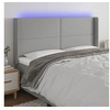 Image de Hoofdbord LED 183x16x118/128 cm stof lichtgrijs3123922