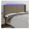 Image de Hoofdbord LED 183x16x118/128 cm stof taupe3123926