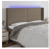 Image de Hoofdbord LED 203x16x118/128 cm stof taupe3123934