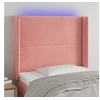 Image de Hoofdbord LED 83x16x118/128 cm fluweel roze3123943