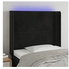 Image de Hoofdbord LED 103x16x118/128 cm fluweel zwart3123952