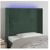 Image de Hoofdbord LED 103x16x118/128 cm fluweel donkergroen3123953