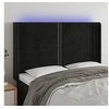 Image de Hoofdbord LED 147x16x118/128 cm fluweel zwart3123958