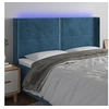 Image de Hoofdbord LED 163x16x118/128 cm fluweel donkerblauw3123966