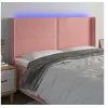 Image de Hoofdbord LED 163x16x118/128 cm fluweel roze3123967